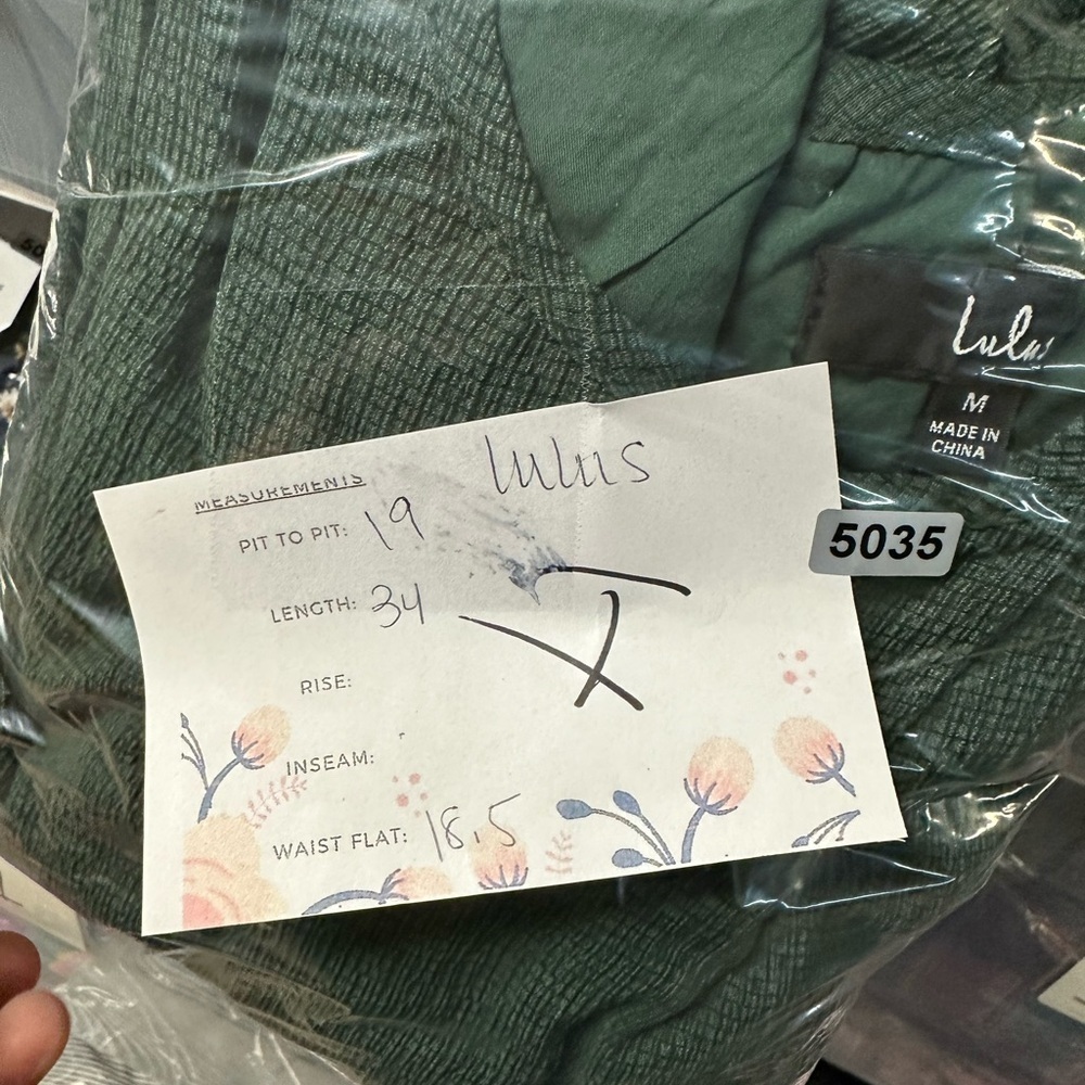 LULUS M long Babydoll Adorable days tiered green cottagecore boho mini dress - Picture 12 of 12